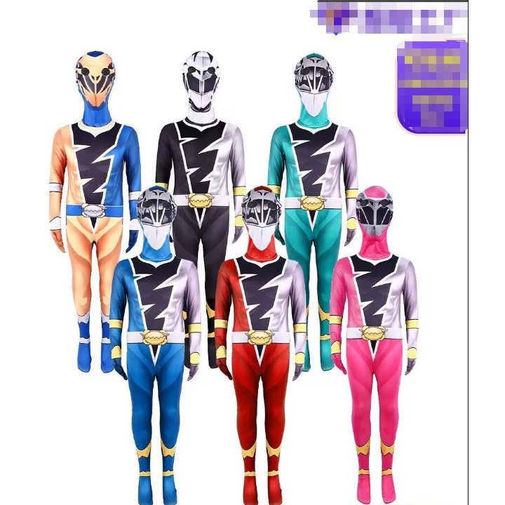 Crianças Power Rangers Cosmic Fury Temporada Halloween cosplay Trajes De Desempenho De Palco Macacão