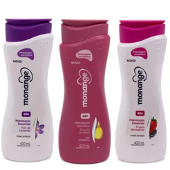Kit Hidratante Corporal Monange 400ml 3 unidades