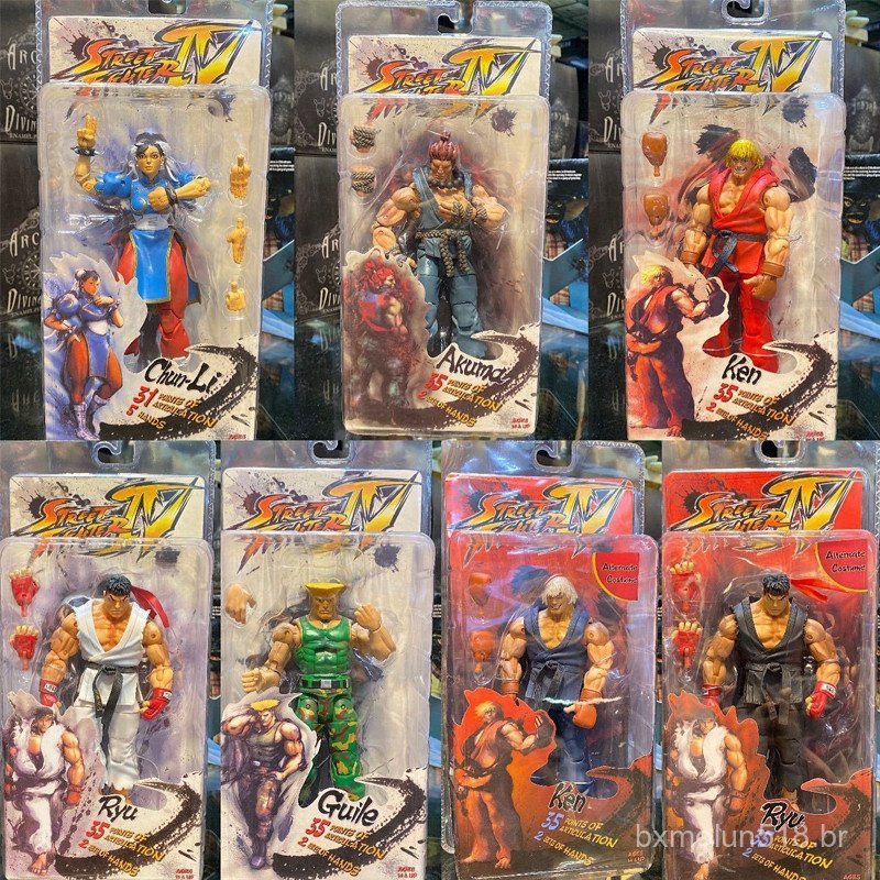 Figura de Ação em PVC de 16cm do Capcom Japonês "Street Fighter" com Devil Dragon, Chun-Li e Gilth, em Caixa Protetora p