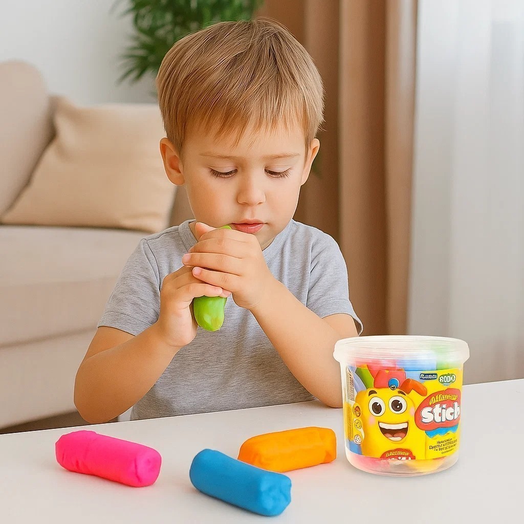 Kit Massinha Colorida Infantil 75g 3 Potes Conjunto Escolar Criança Criatividade