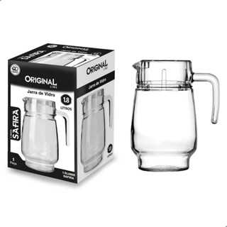 Jarra De Vidro Com Tampa Água Refri Suco Safira 1,8 Litro em Oferta na Shopee