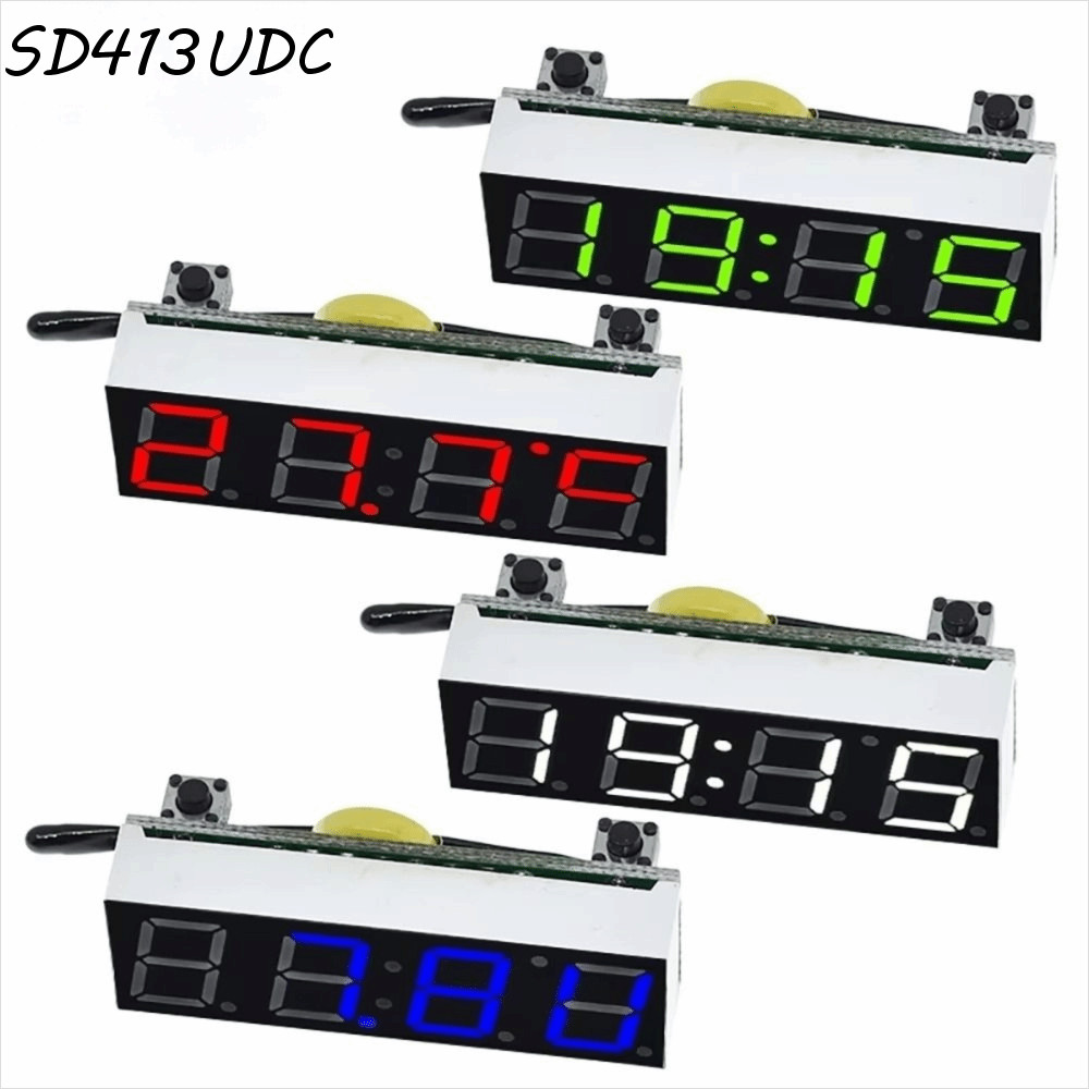 Relógio Digital SUNDANCE LED RX8025T , Termômetro DIY 3 Em 1 DC 5-30V , Módulo De Voltímetro Para Medição De Temperatura