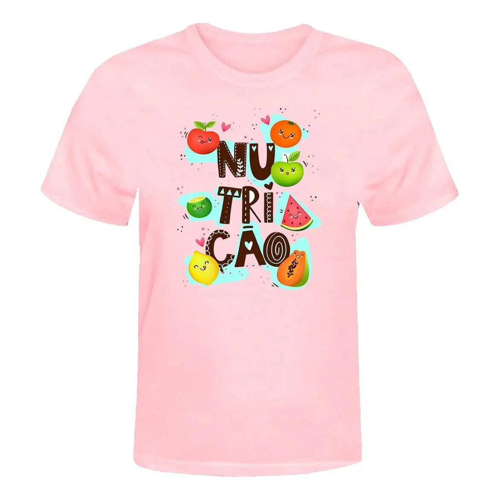 Camiseta Premium Blusa Estampa Profissão Nutrição Nutricionista Frutas Curso Faculdade Lançamento
