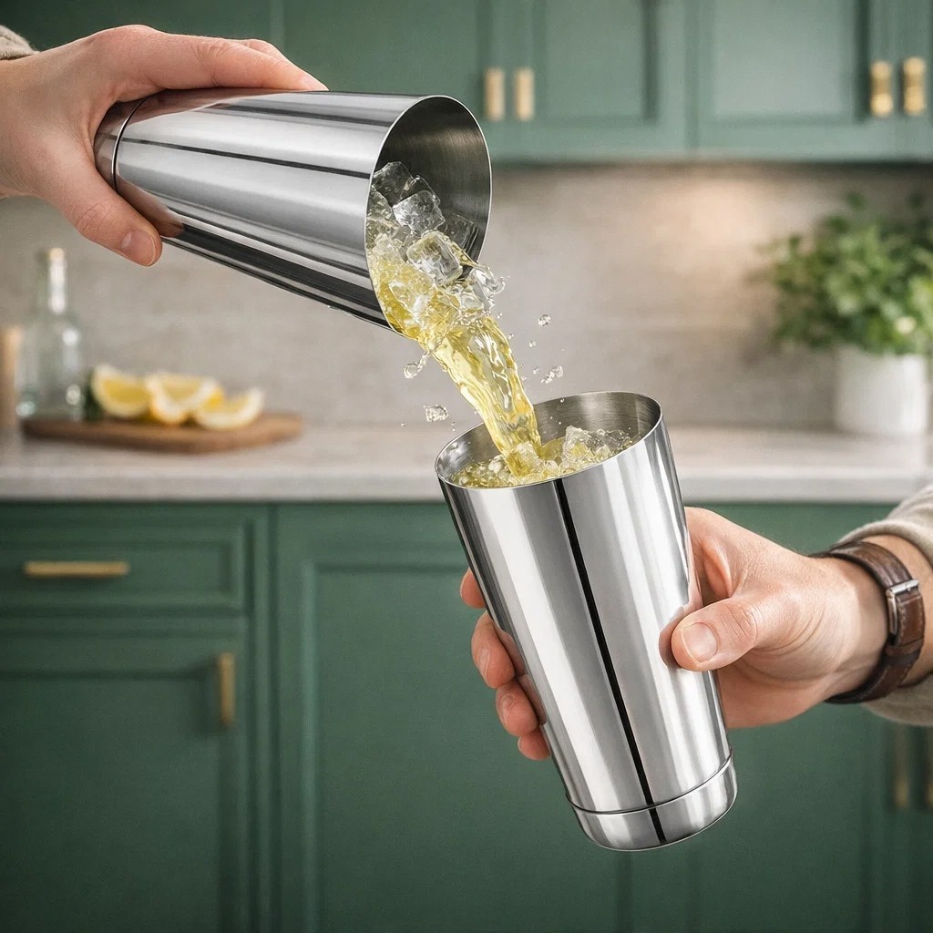 Coqueteleira inox 820ml profissional bartender misturador bebidas drinks portátil De Achadinho