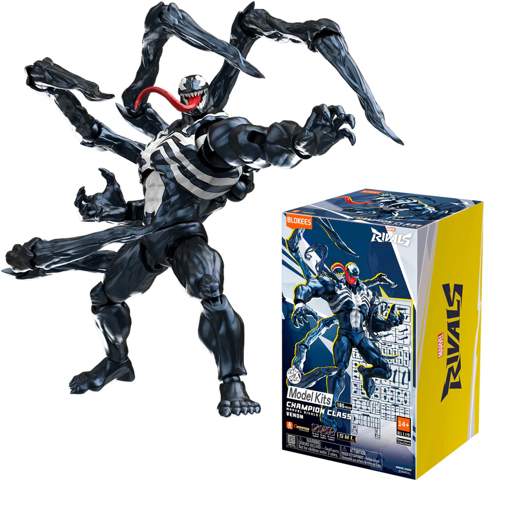 Boneco Articulado Montável Blokees Marvel Rivals Champion Class 07 Venom Colecio