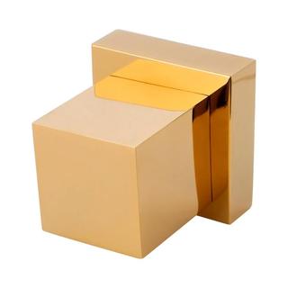 Acabamento De Registro Em Metal Quadrado Mearim Pingoo - Dourado