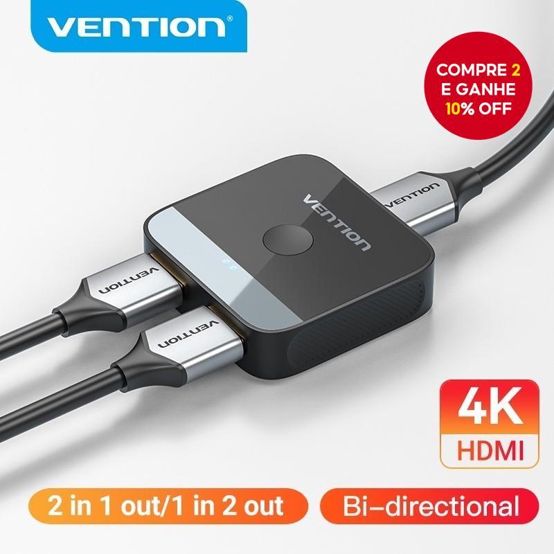 Vention HDMI Splitter 4K 60Hz 2.0 Switcher 1in 2out/2in 1out Para Conversor De Adaptador De TV PS4