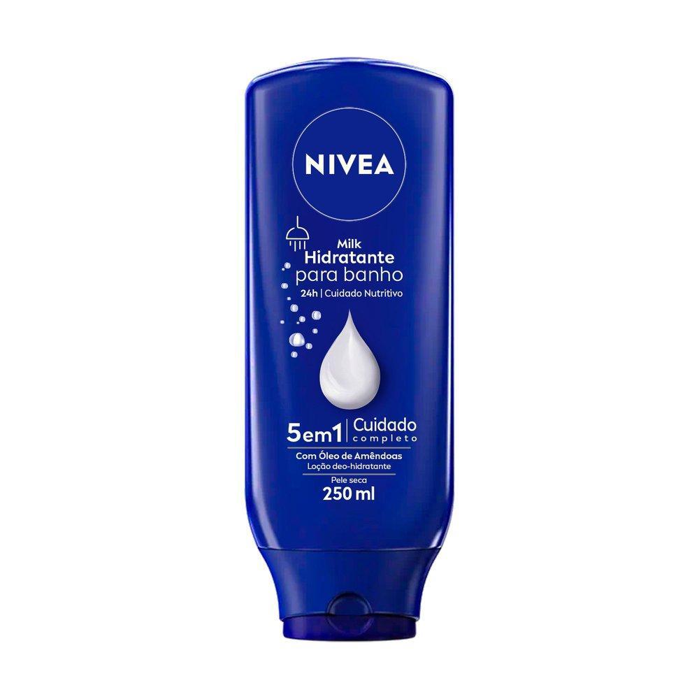 Hidratante para Banho NIVEA Milk 250ml em Oferta na Shopee