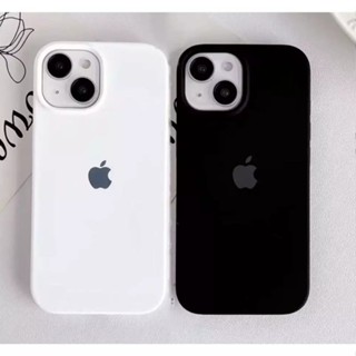 Capa Silicone Aveludada para iPhone Preto ou Branco + Opção com Película | Modelos 7 ao 16 Pro Max em Oferta na Shopee
