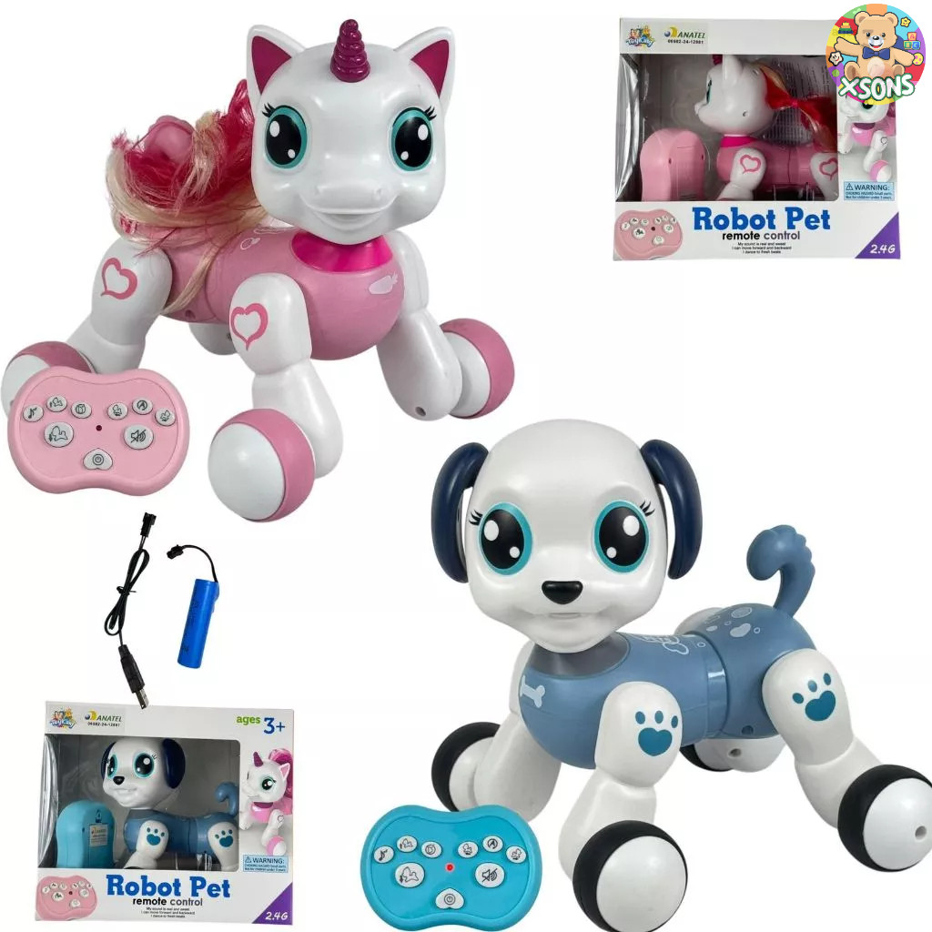Unicórnio Ou Cachorro Robô Com Bateria Recarregável De Controle Remoto Robôs Pet Dog Robot