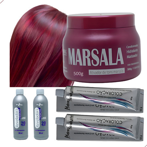 Kit Vinho Marsala Mairibel 2 Tinta 1 Matizador 250g 2 Ox 20 N 66.26 Vinho Marsala