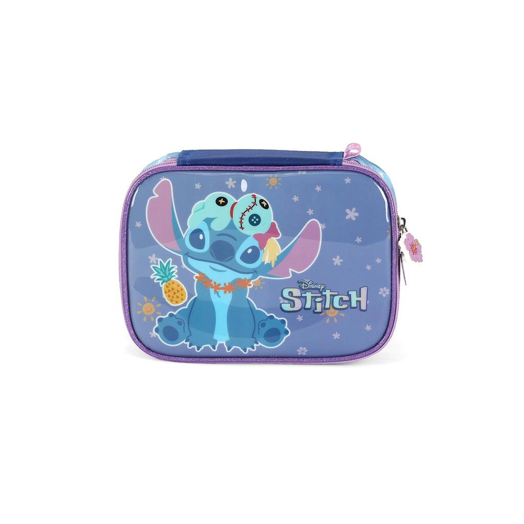 Estojo Box Infantil Médio 100 pens Ohana Stitch Disney