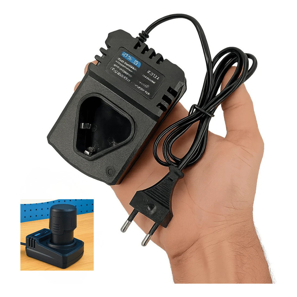 Carregador de Bateria 12.6v 2A Com Indicador de Carga Ferramentas Parafusadeiras LE0179