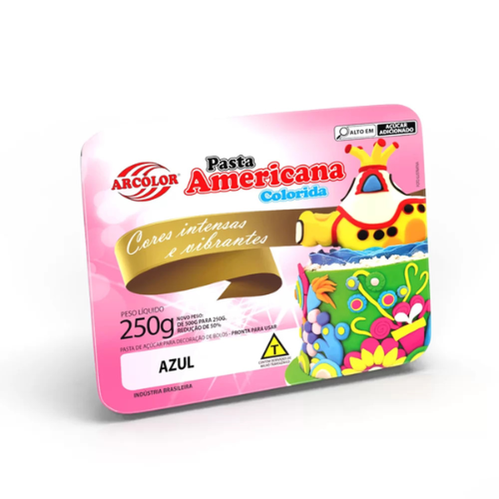Pasta Americana Azul 250g - Arcolor em Oferta na Shopee