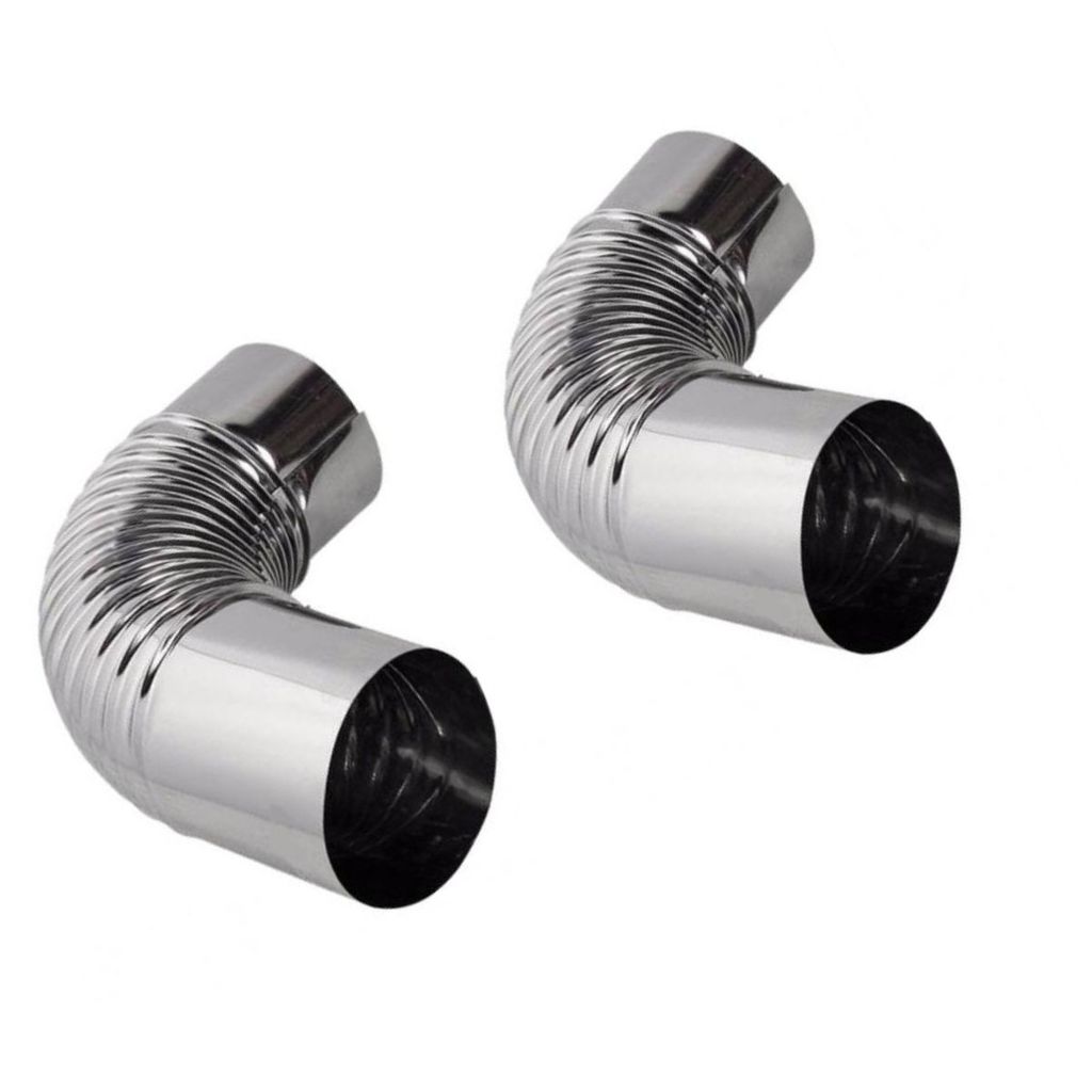 Kit 2 Curvas Para Chaminé Fogão a Lenha 115mm Galvanizado em Oferta na Shopee