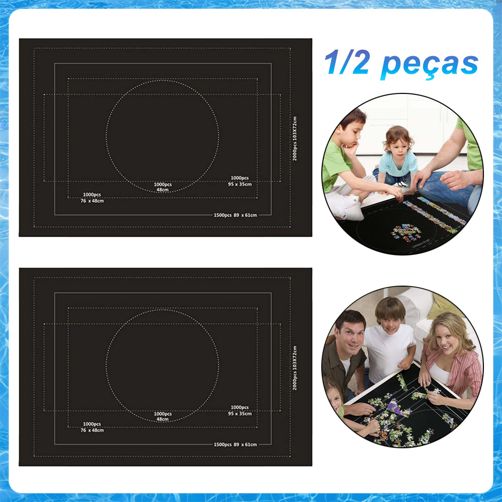 1/2 peças Porta Quebra Cabeça 2000 Peças, Tapete Dobrável, Porta Puzzle Antiderrapante,120x80cm,Feltro antiderrapante em Oferta na Shopee