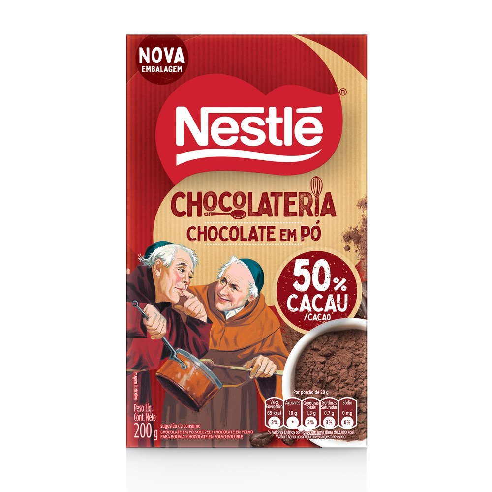Detalhes do Chocolate em Pó NESTLÉ Dois Frades 200g