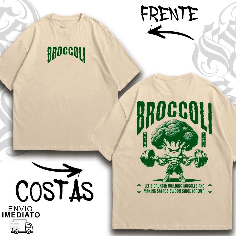 Camisa Treino Brócolis Academia Maromba Camiseta Basica e Oversized Unissex