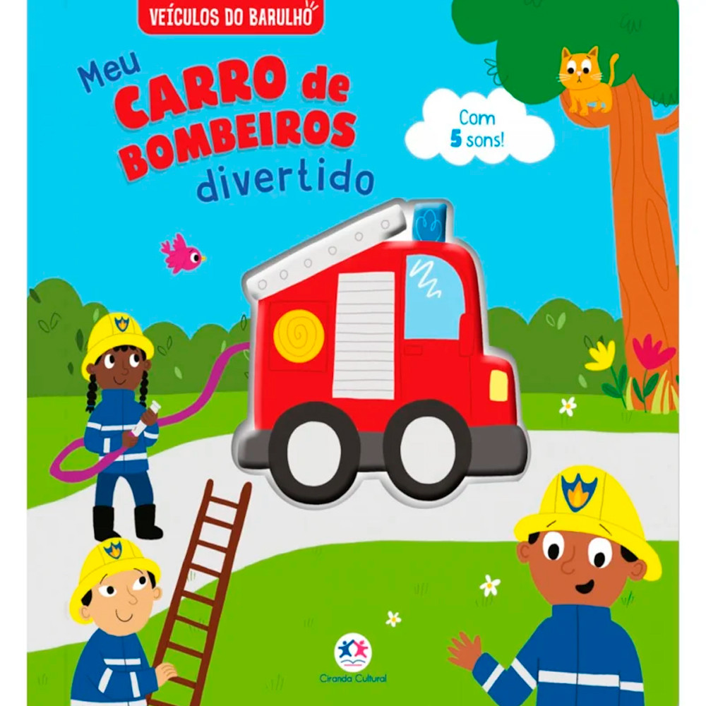 Livro Sonoro | Meu Carro de Bombeiros Divertido | Veículos do Barulho em Oferta na Shopee