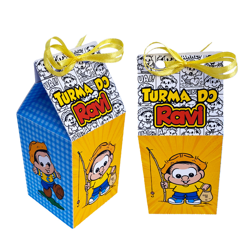 15 Caixinhas Milk do Chico Bento Baby Personalizada NOME lembrancinha de aniversário turma da mônica