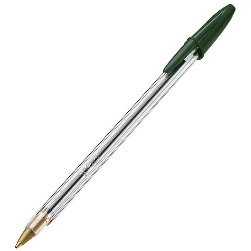 Caneta esferográfica Cristal 1.0mm Verde caixa com 50 unidades Bic
