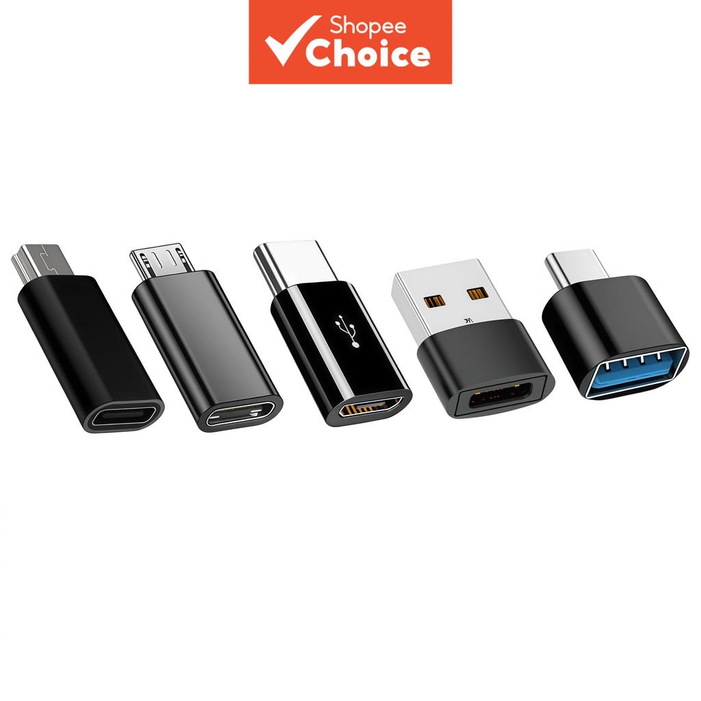  Adaptador USB C OTG para C; mini para C; Android para Tipo-C; adaptador multifuncional para smartphone, laptop, câmera,