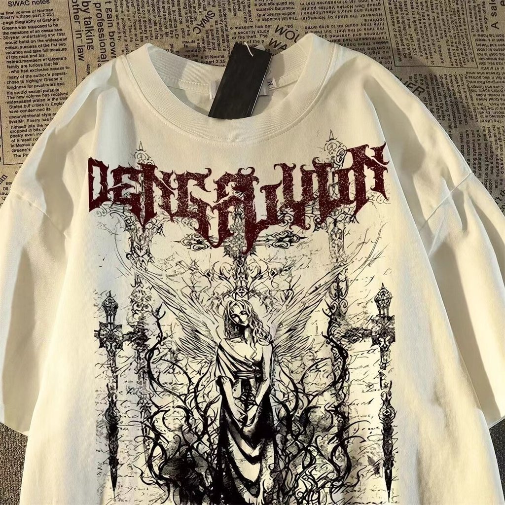 Camiseta Unissex Hiphop Retrô Estampada Personagens Cultura Urbana Confortável Estilosa Moderna Verão