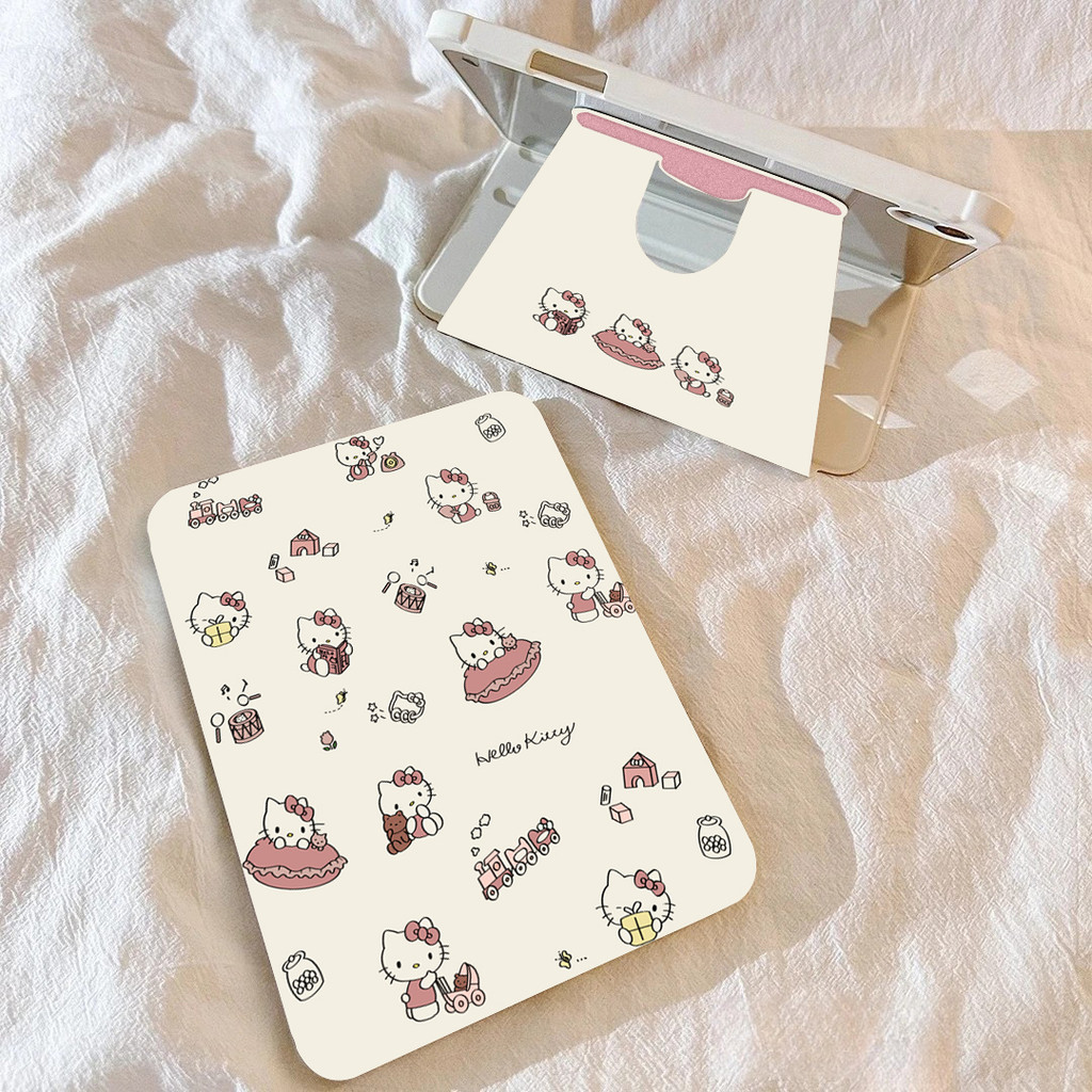 Capa Giratória Hello Kitty com Slot para Caneta | Compatível iPad 7/8/9 (10.2")