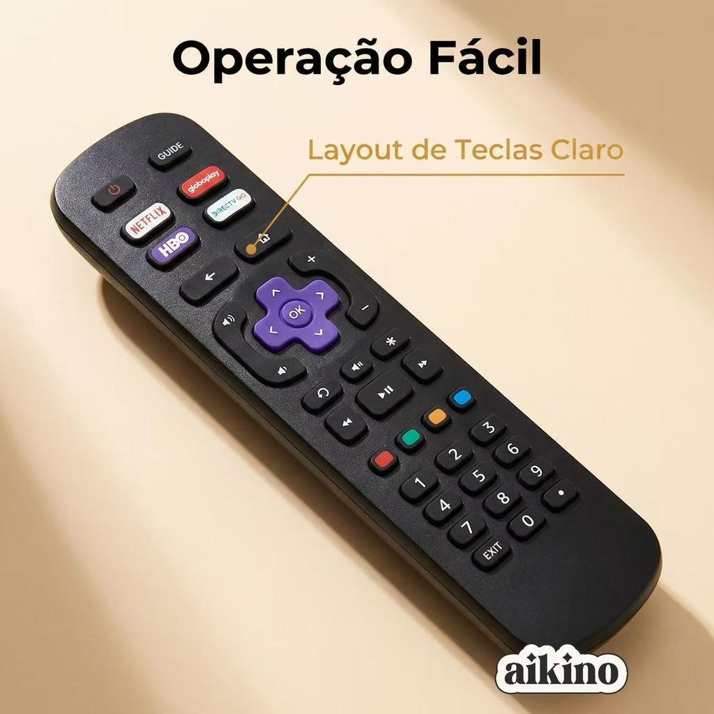 Controle Remoto Compatível Tv Semp para Tcl Toshiba Roku Smart
