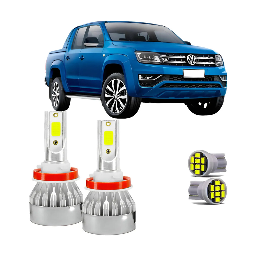 Lâmpadas Ultra Led, Volkswagen Amarok V6 com 20.000 Lúmens e tonalidade 6500k!