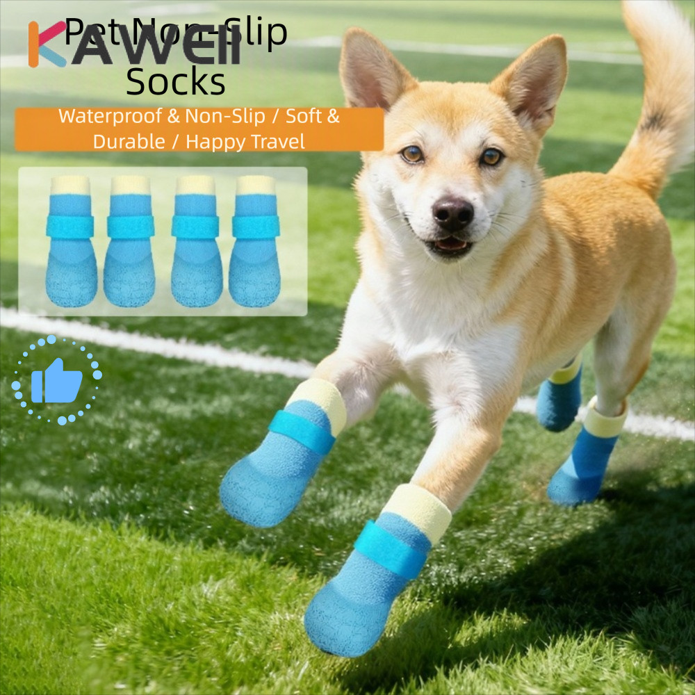 KAWEII 4 Unidades/Conjunto Sapatos Para Cães , De Malha Ajustáveis Antiderrapantes Cachorros , Capa Respirável Resistent