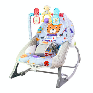 Cadeira de Descanso Bebê Balanço Musical Vibratória Reclinável Mobile C/Cinto 0 a 18kg - KaBaby Cinza