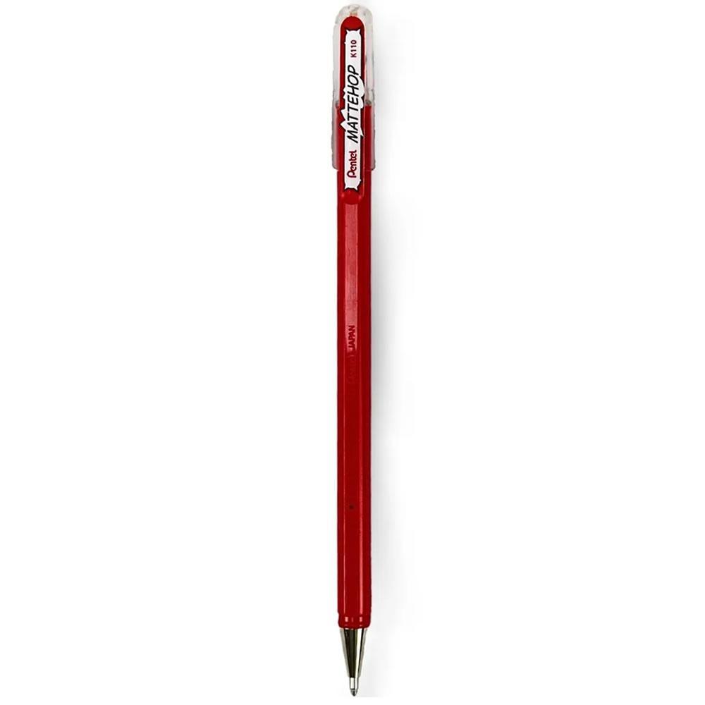 CANETA GEL ROLLER MATTEHOP 1,0MM VERMELH - PENTEL - K110-VBPB
