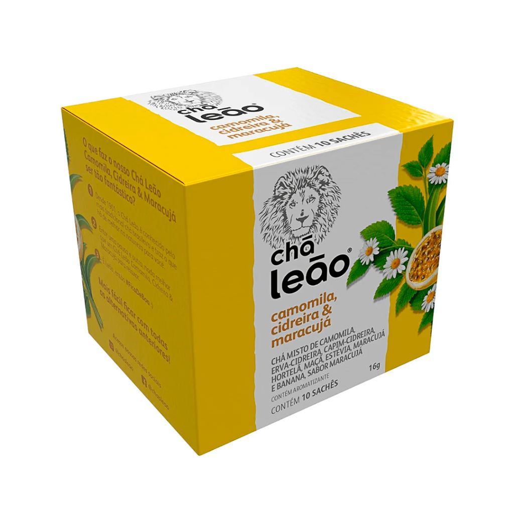 Chá Matte Camomila Cidreira & Maracujá 10 sachês de 1,6g - Chá Leão