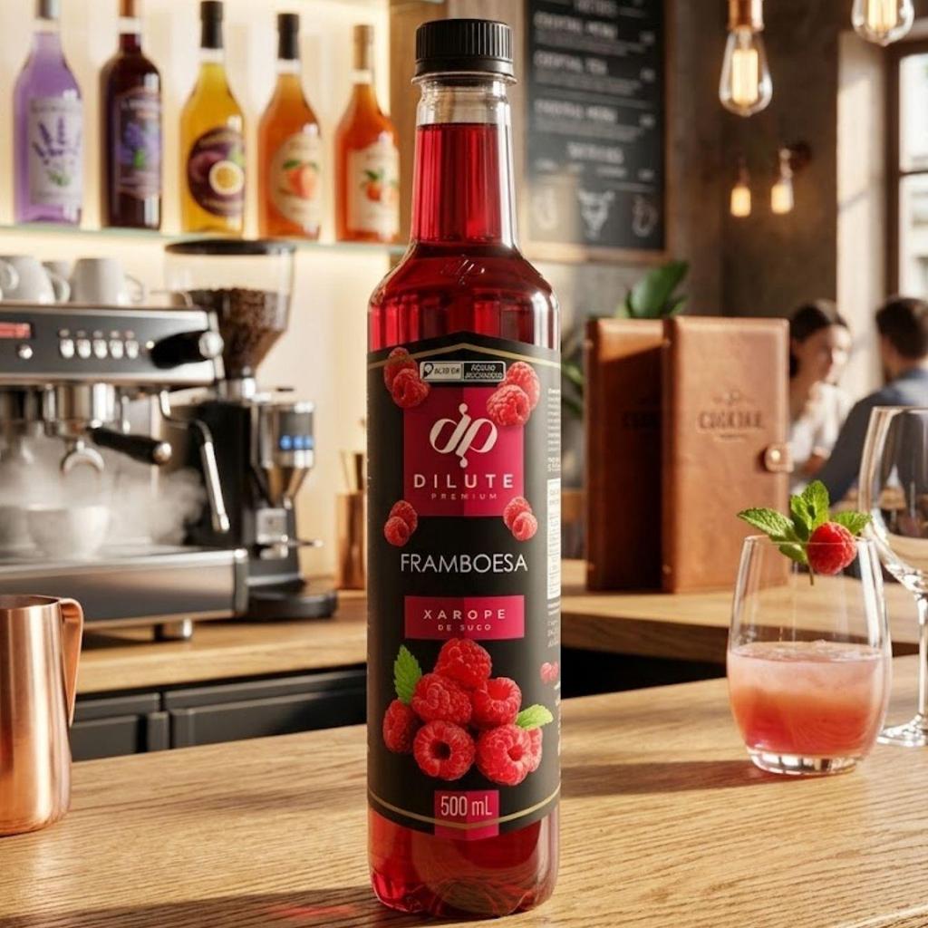 Detalhes do Dilute Xarope Framboesa 500mL Para Drinks Soda Italiana