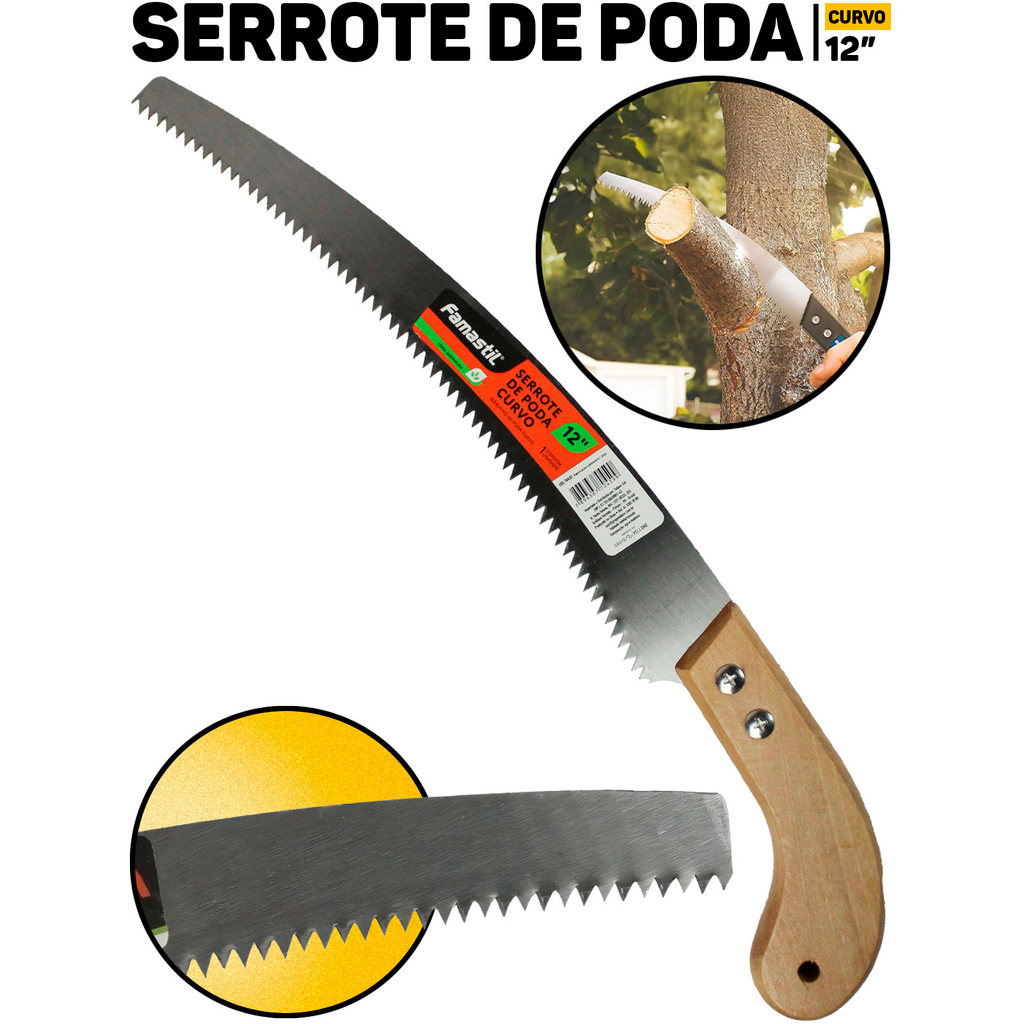 Serrote Poda Profissional Curvo Famastil Serra Manual P/ ÁrvoreS Corte Rápido E Seguro