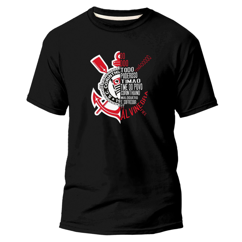 Camiseta Torcedor Corinthians Camisa 100% Algodão Torcedor timão
