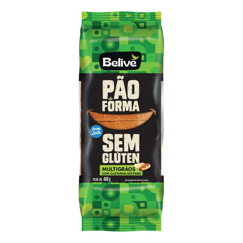 Belive - Pão De Forma Multigrãos Sem Glúten Sem Lactose 400g