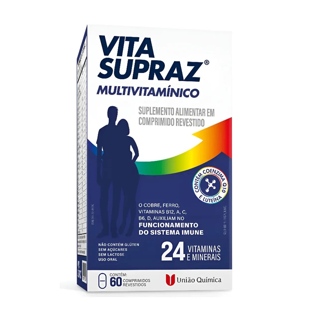 Suplemento Vita Supraz Multivitaminico A-Z C/ 60 Comprimidos - União Química
