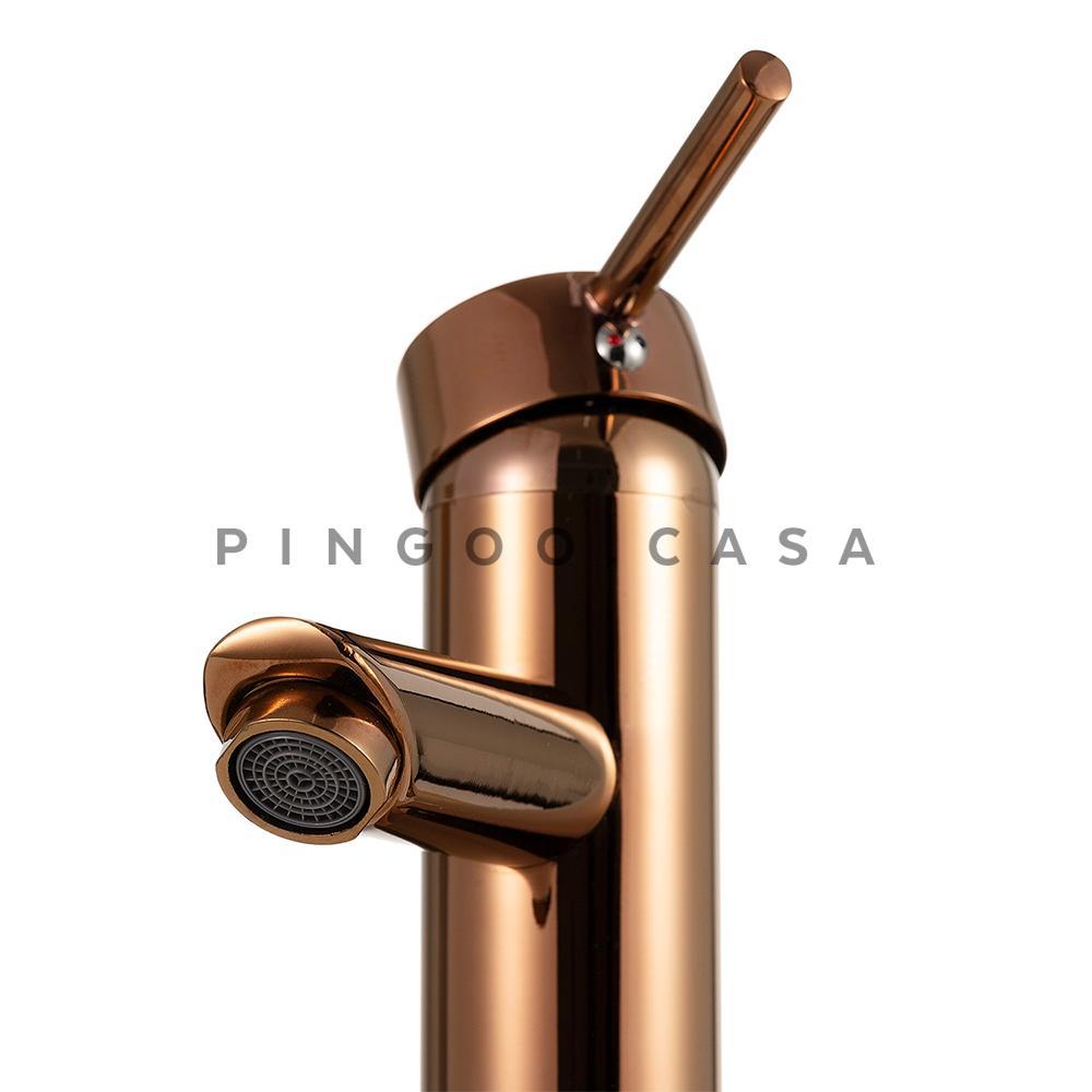Torneira Para Banheiro Misturador Monocomando Alta Xingu Pingoo - Dourado Rose · foto 2