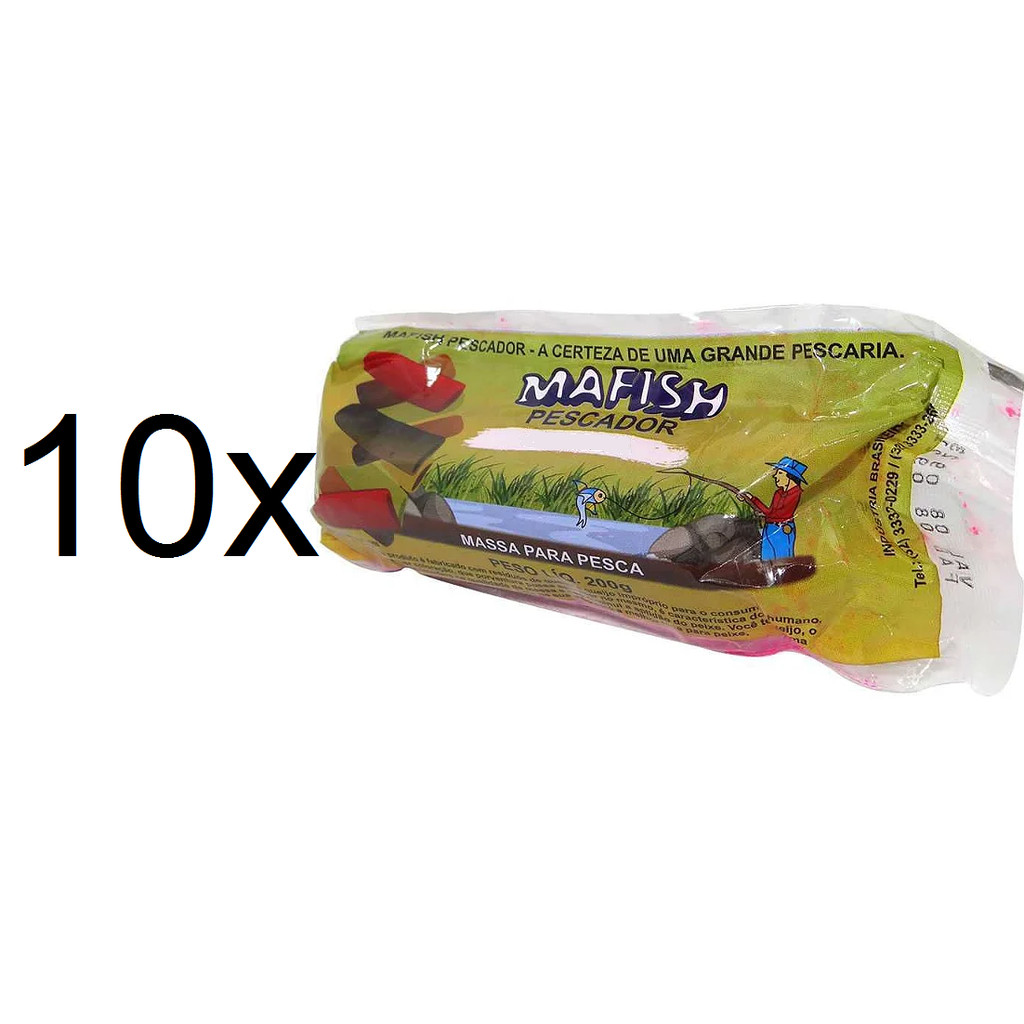 10 Mafish Sabor Coco Massa Para Pesca 200g