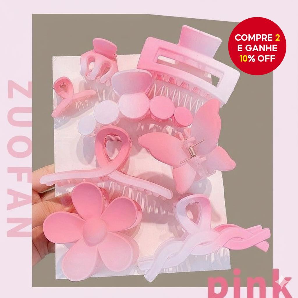 Grampos De Garra De Cabelo Grandes 8 Peças Para Mulheres , Acessórios Traseiros Conjunto Elegante De Clipe De Tubarão Up em Oferta na Shopee