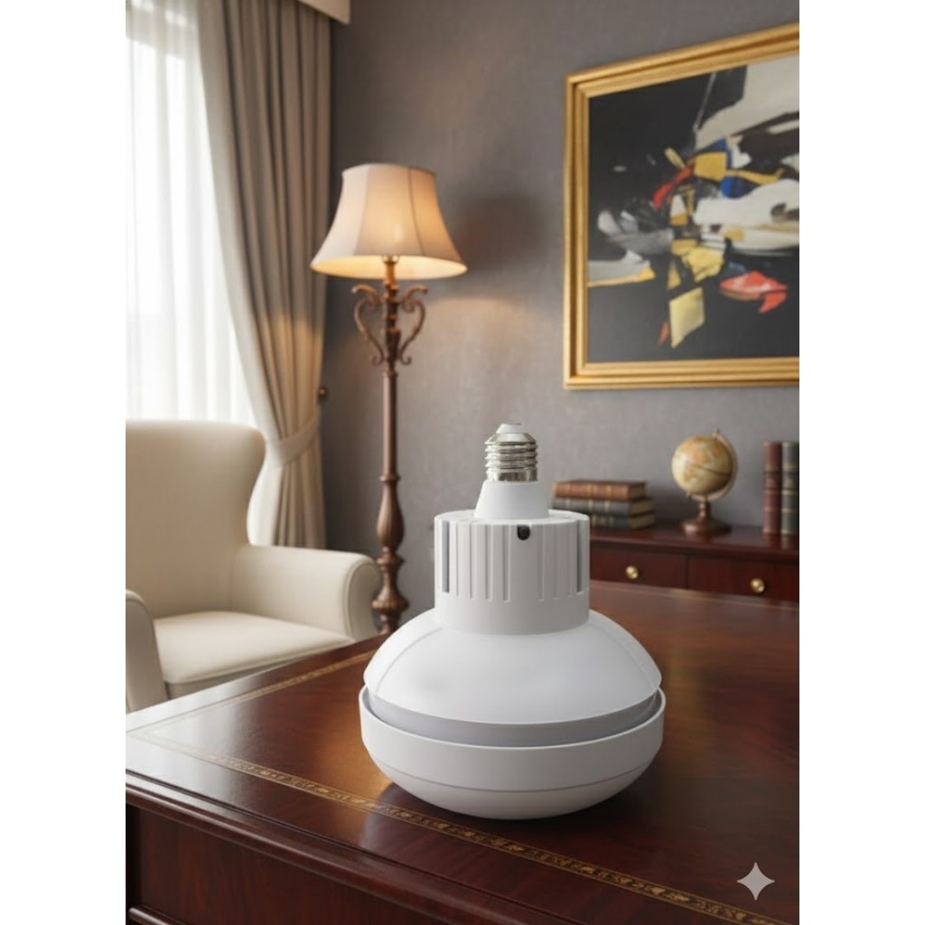 Ventilador De Teto Hélices Retrateis 40W Lâmpada 3 Cores E27 Silencioso Bivolt Com Controle - Bingo em Oferta na Shopee