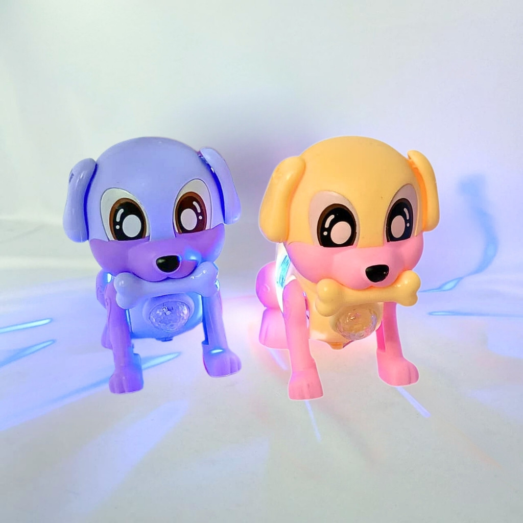 Brinquedo Cachorro Robo que Anda, com Luz de Led  Som  E Coleira  Cachorrinho Elétrico Interativo