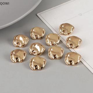 qo 10 Peças Botões Em Formato Irregular , Lindos De Haste De Metal Dourados/Prateados , Artesanato Diy , Acessórios De C em Oferta na Shopee
