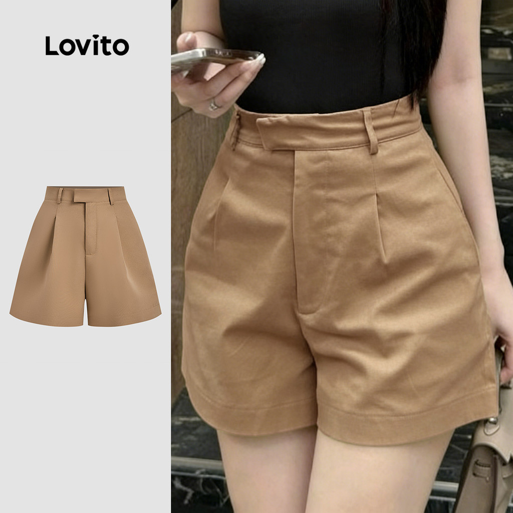 Lovito Shorts Clássicos e Versáteis de Primavera/verão para Mulheres L165ED1325 em Oferta na Shopee