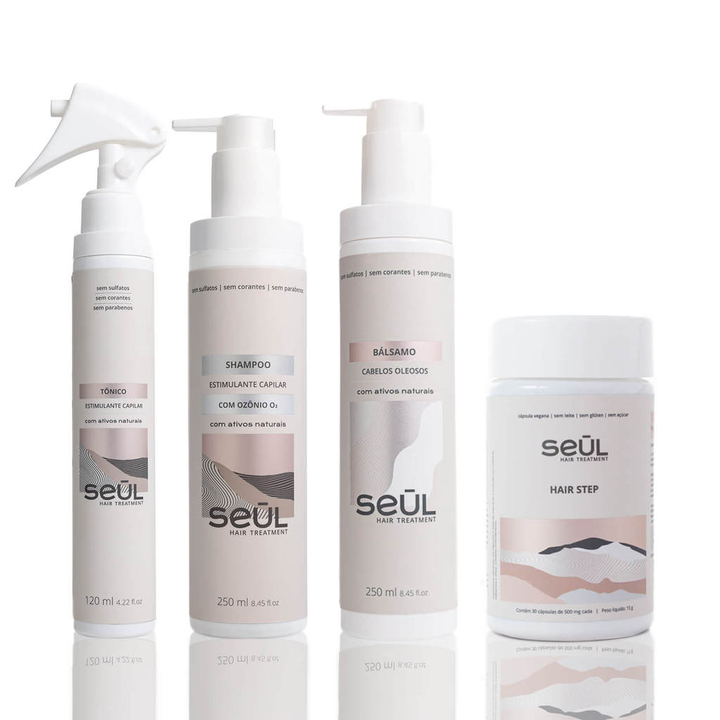 Protocolo Estimulante Capilar + Hair Step Sem Ferro | Cabelos Oleosos - Seul Cosméticos