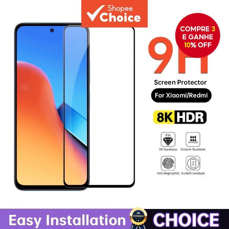 9H Vidro Temperado Para Xiaomi Redmi 10T 14T Note 11 12 13 14 Pro POCO X7Pro M7 Protetor de Tela Anti-Risco