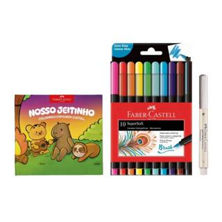 Kit de Colorir Brush Supersoft Faber-Castell em Oferta na Shopee