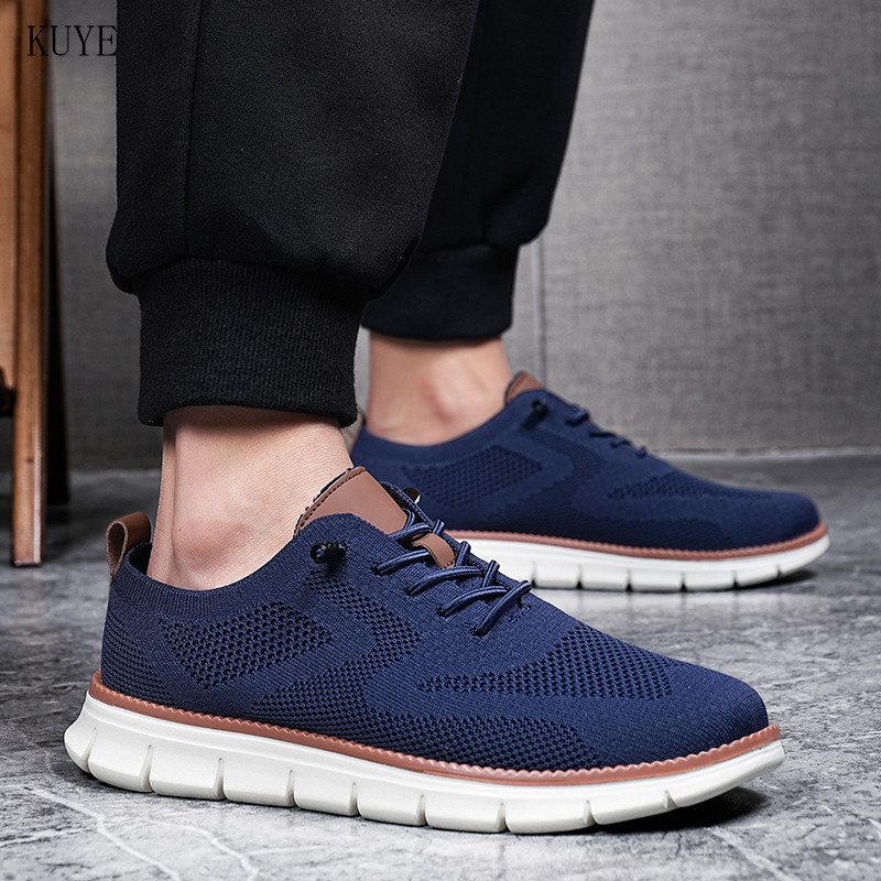 Sapatos Casuais Versáteis Masculinos Feitos de Malha Respirável Anti-odor, Tênis Leves Oversize 46 47 48 NXRO